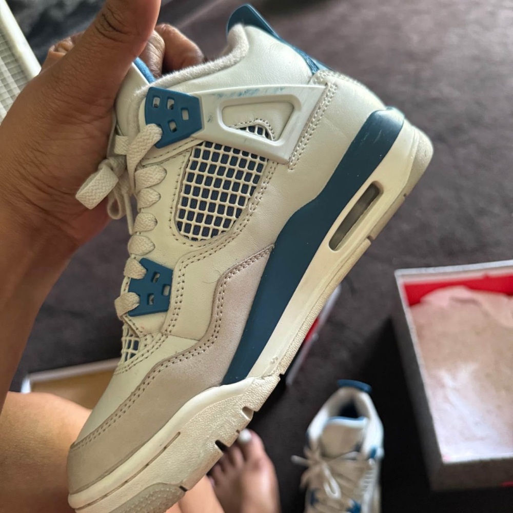 Stylish Kids White and Blue Sneakers